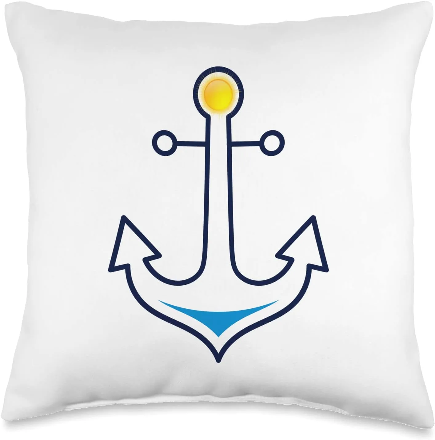 Preppy Nautical Anchor Gifts for Sailors Boaters & Yachting Throw Pillow