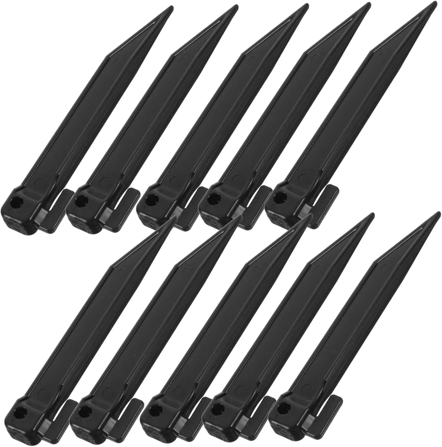 PRETYZOOM Outdoor Tent Ground Stakes Set 50pcs Plastic Pegs for Camping Lawn Mower Tarp Easy Installation