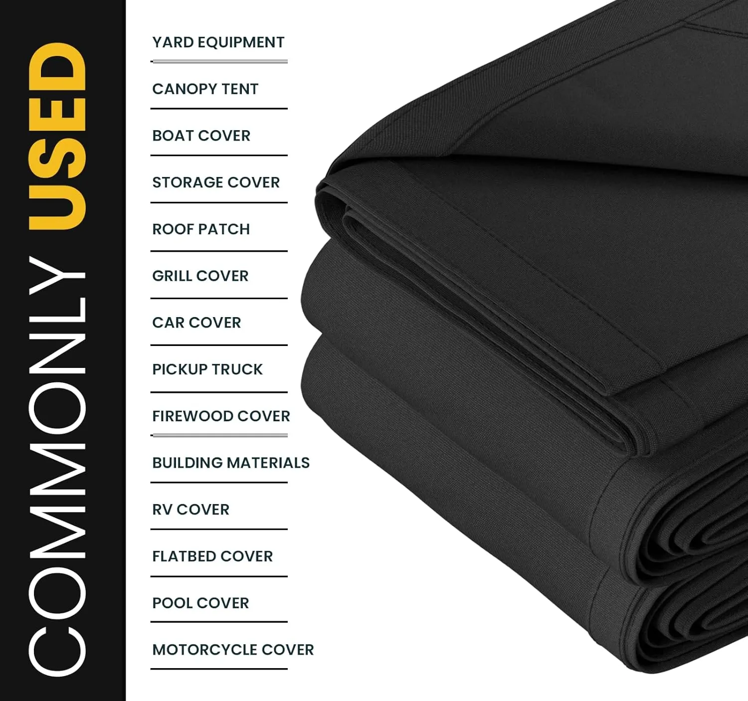 PROTARP Heavy Duty 14 OZ Water Resistant Canvas Tarp, UV Resistant Tarpaulin Cover with Rustproof Brass Grommets, Multipurpose for Canopy, Roof, Camping, Woodpile (Grey 12'X20')