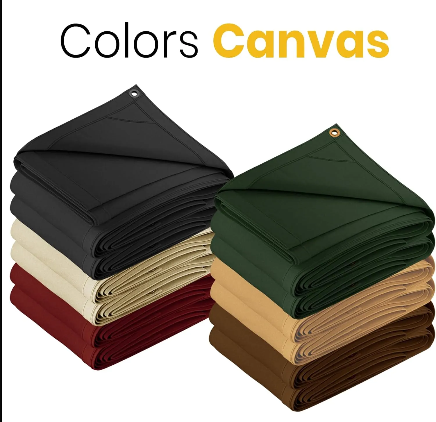 PROTARP Heavy Duty 14 OZ Water Resistant Canvas Tarp, UV Resistant Tarpaulin Cover with Rustproof Brass Grommets, Multipurpose for Canopy, Roof, Camping, Woodpile (Grey 12'X20')