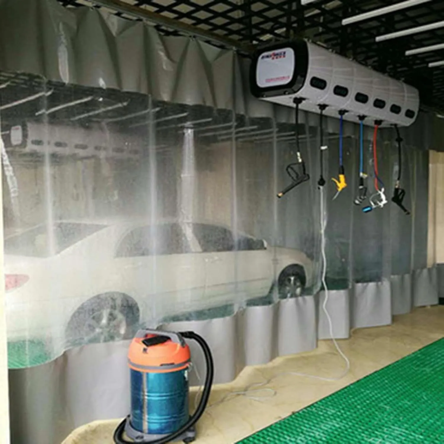 PVC Waterproof Plastic Tarpaulin Transparent Waterproof Door Curtain car wash Room Curtain Metal Eyelet Pavilion, Warehouse ( Color : Clear , Size : 1.2x2m )