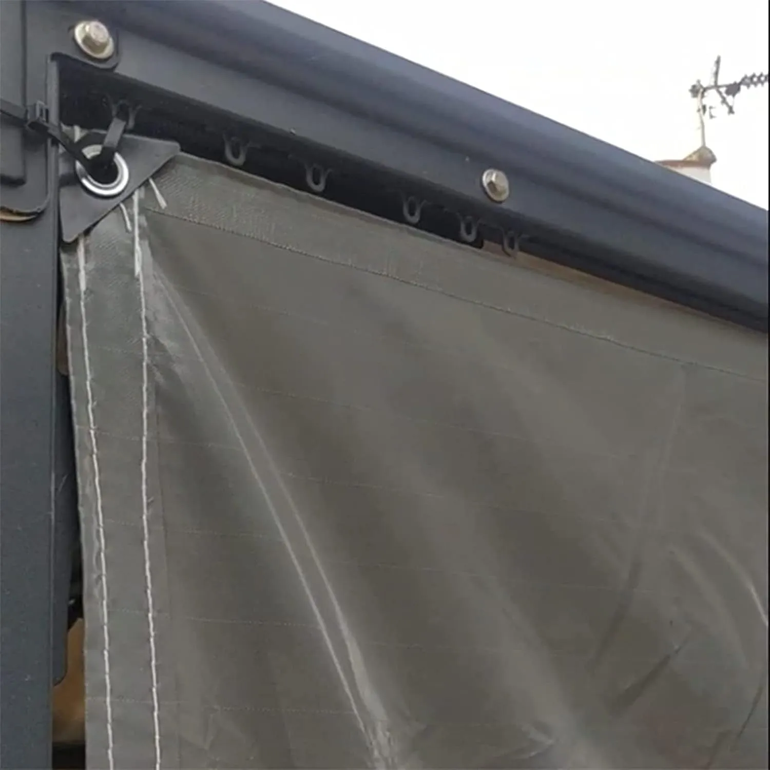 PVC Waterproof Plastic Tarpaulin Transparent Waterproof Door Curtain car wash Room Curtain Metal Eyelet Pavilion, Warehouse ( Color : Clear , Size : 1.2x2m )