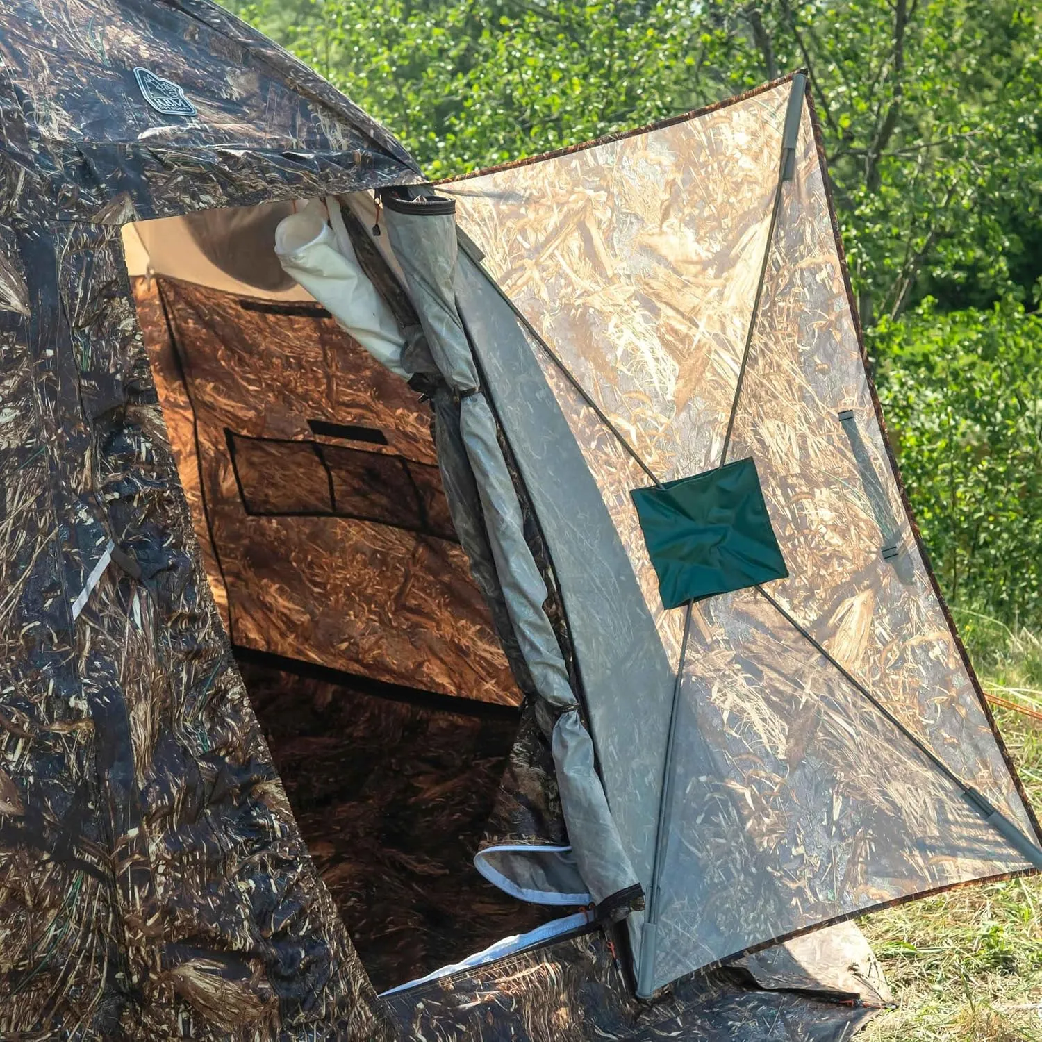 Rbm Outdoors Hot Tent with Stove Jack, Easy Setup 4 Season Winter Tents for Camping, Cold Weather Wall Double Layer Waterproof & Windproof Shelter