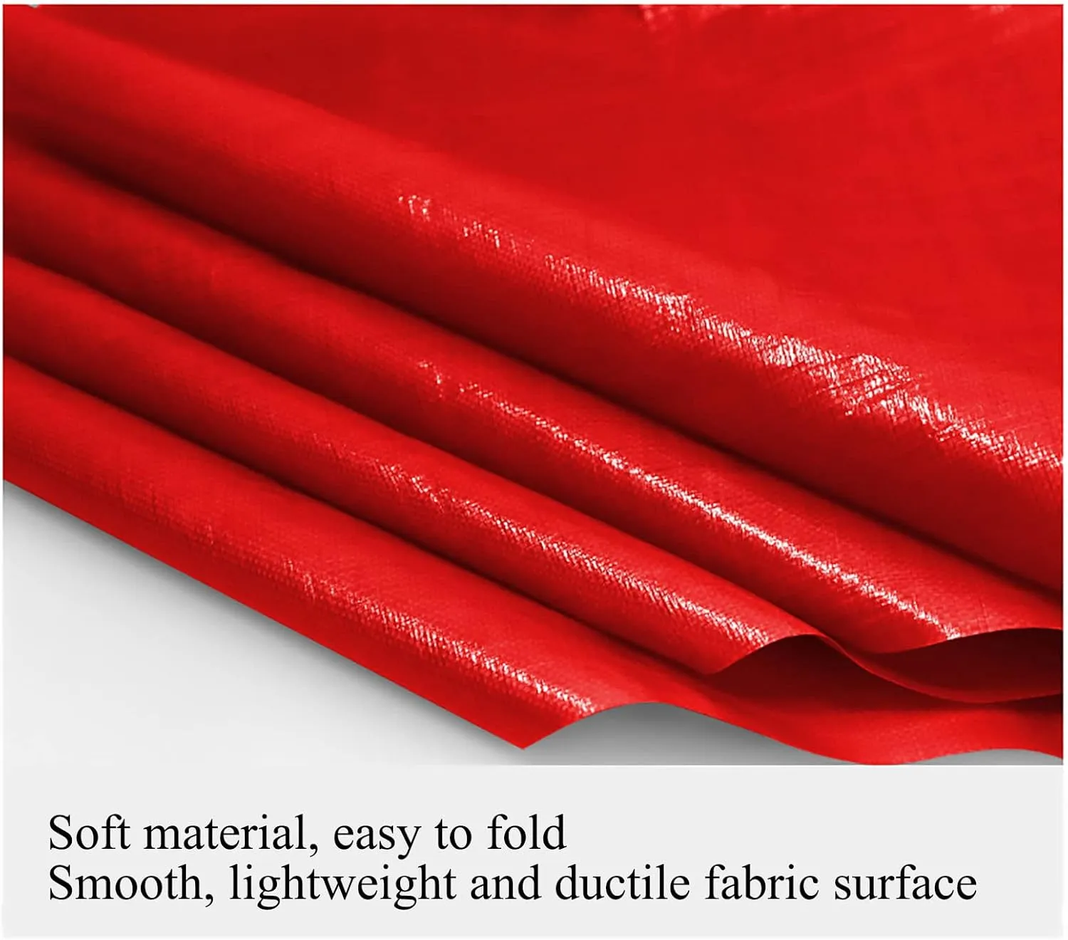 Red Tarp Waterproof with Metal Grommets Every Outdoor Tarpaulin Cover, for Canopy Tent Boat RV Pool Cover Camping Use, Thick 0.32 mm 160 g/m² (4x4m (13x13ft))