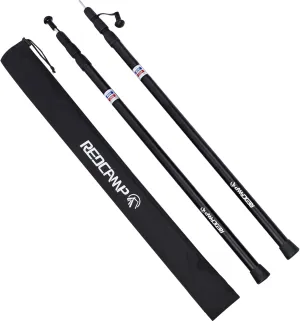 REDCAMP Aluminum Adjustable Camping Tarp Poles, 36in to 90in Telescoping Lightweight Waterproof Tent Poles for Tarp, Canopy Poles, Awning Poles, Telescoping Tarp Poles, Set of 2, Black