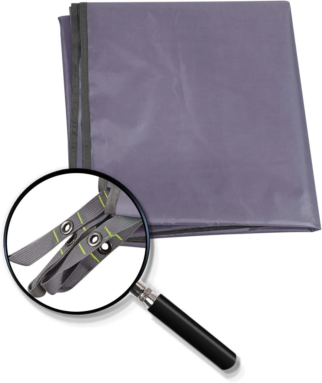 REDCAMP Large Waterproof Camping Tarp Lightweight, Multifunctional Insulated Tent Footprint for Camping Hiking Backpacking, Grey 118"x116"