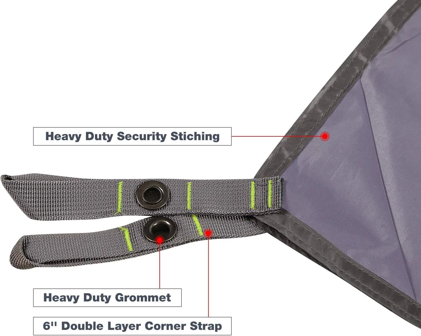REDCAMP Large Waterproof Camping Tarp Lightweight, Multifunctional Insulated Tent Footprint for Camping Hiking Backpacking, Grey 118"x116"