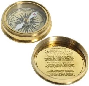 RedSkyTrader Brass Survey Compass Available in 2" Size Poem