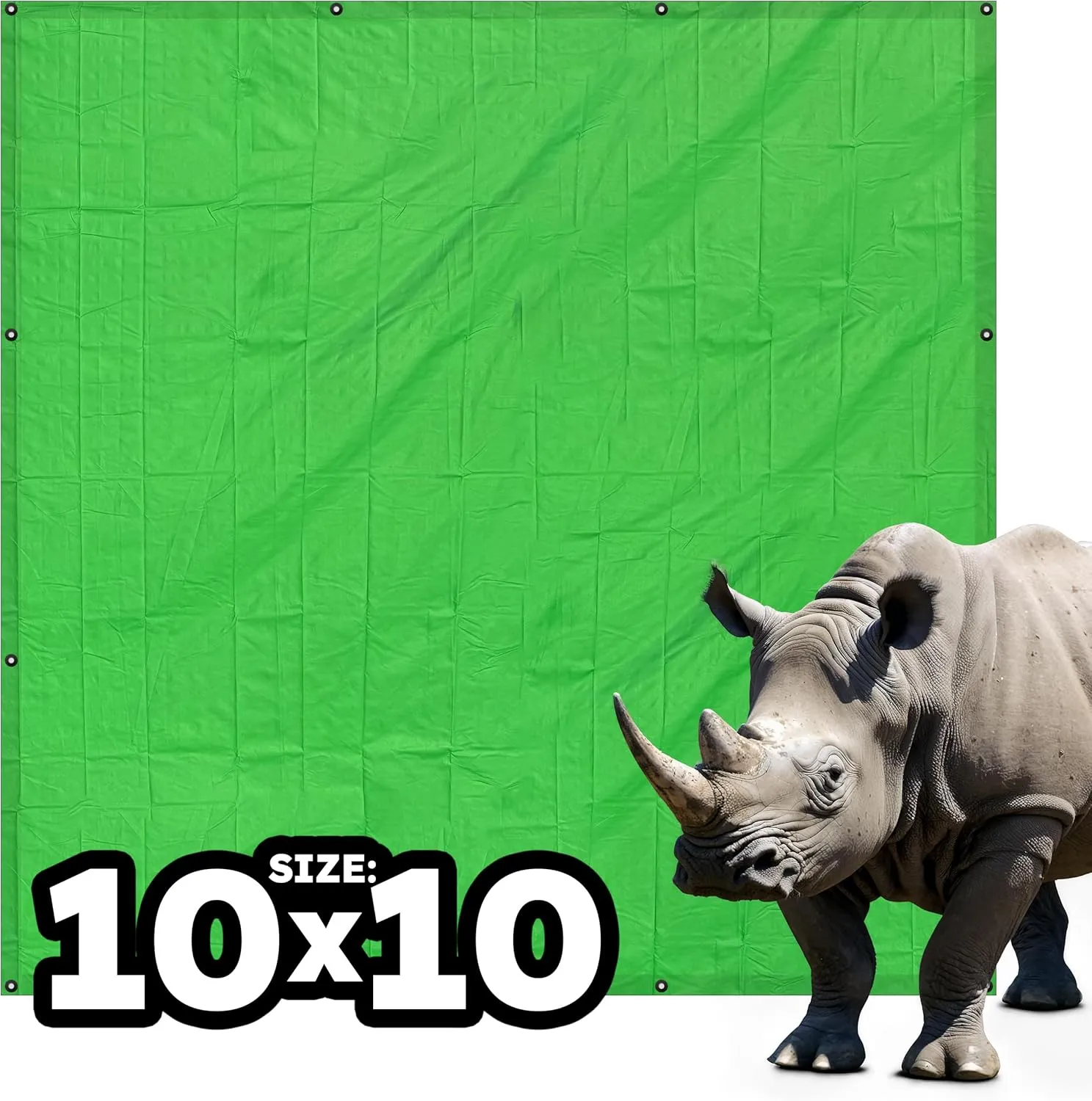 RENEGADE Industrial Strength Tarp | 10’ x 10’ | PFAS & PVC Free | Rip, Tear, UV & Waterproof | Ultra Tough Weather Protective Cover | Construction Agriculture Home Garden Patio Camping Boat Outdoor
