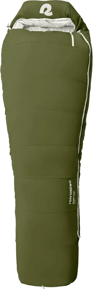 Retrospec Dream Sleeping Bag - 5, 15, 30 Mummy for Camping, Insulated Cold Weather, Lightweight Stuff Sack, Water-Resistant, Adjustable Draw Cords, Adult