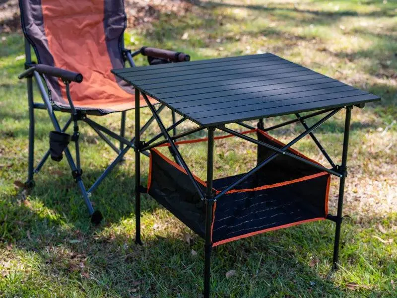 Roll-up Camping Table With Basket by BOAB