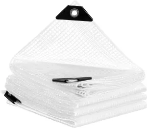 Rootz Waterproof Tarpaulin PE - Transparent Tarp - UV Resistant - Reinforced Corners - 3m x 4m - Weatherproof Outdoor Cover