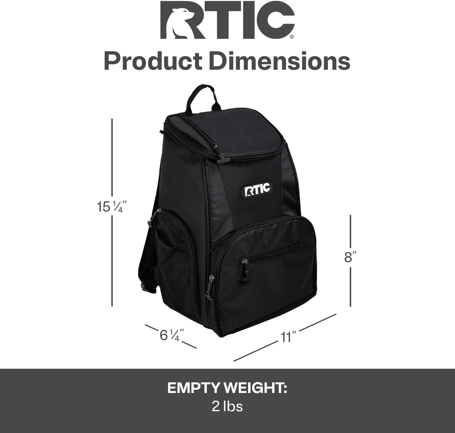 RTIC 15 Can Lightweight Backpack Cooler Soft Insulated Portable Bag for Lunch, Beach, Drink, Beverage, Travel, Camping, Picnic, Car, Hiking,