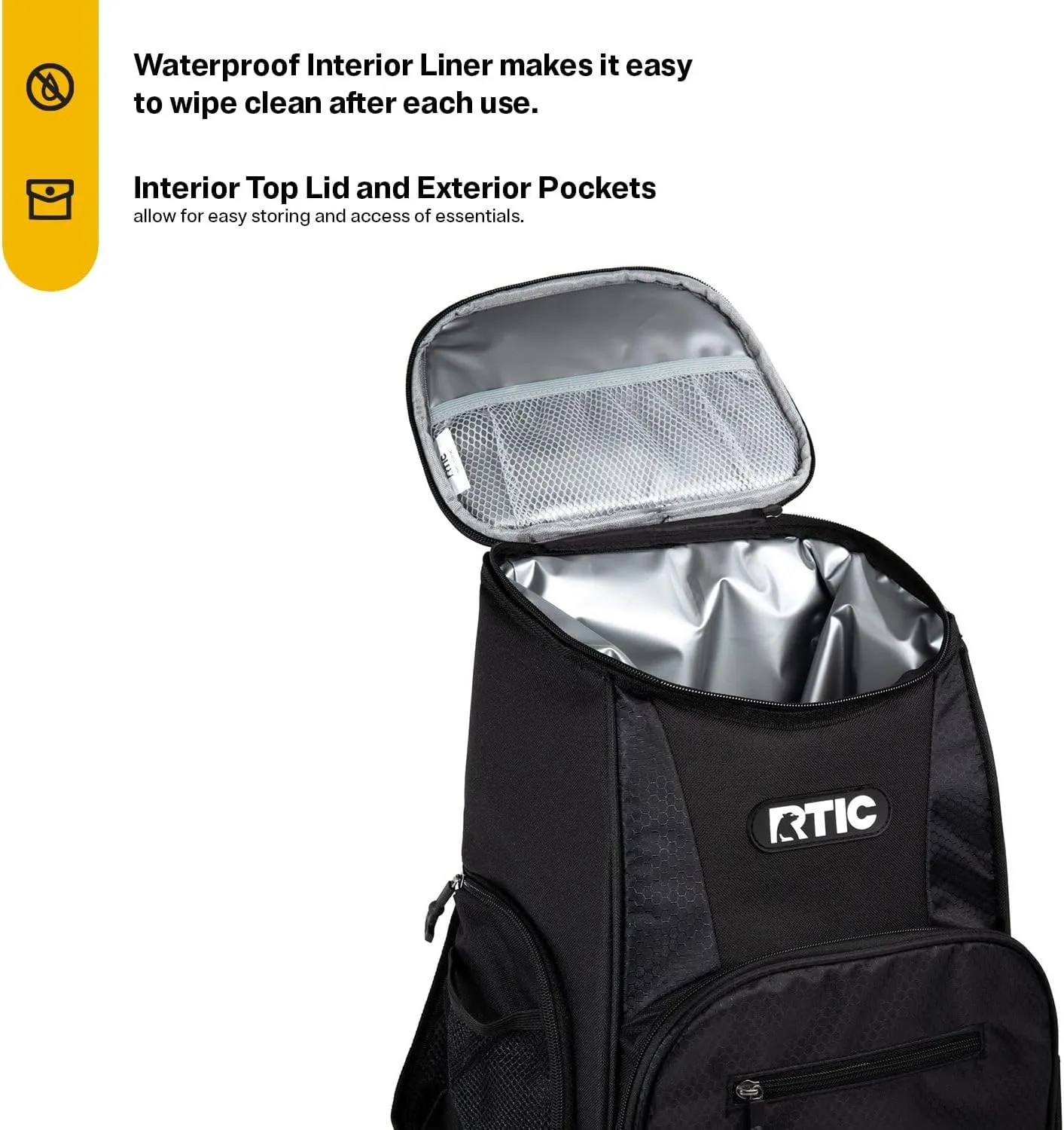 RTIC 15 Can Lightweight Backpack Cooler Soft Insulated Portable Bag for Lunch, Beach, Drink, Beverage, Travel, Camping, Picnic, Car, Hiking,