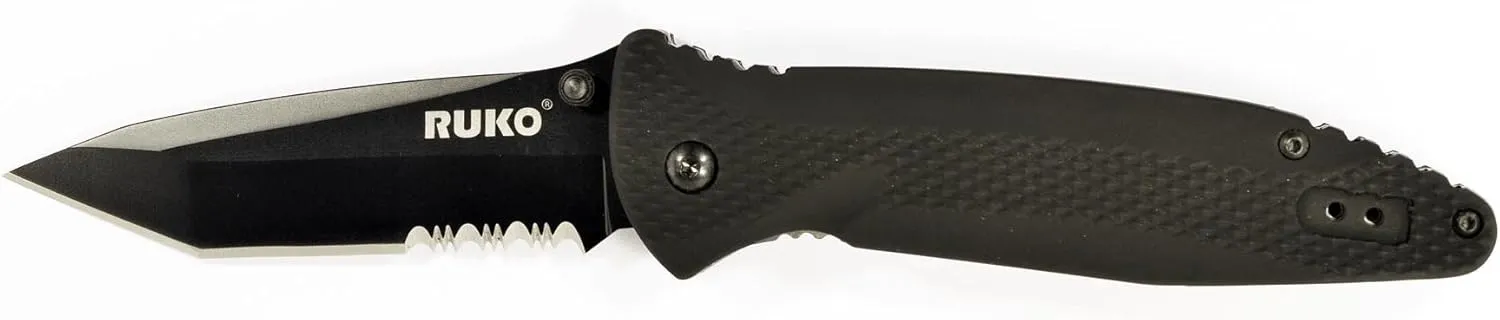 RUKO RUK0160 8-1/4" Locking Liner Folding Knife, Anodized Aluminum Handle