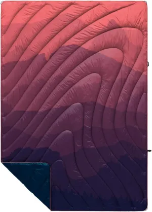 Rumpl Original Puffy Blanket - Warm Puffy Camping Blanket, 100% Recycled Polyester Insulation, Lightweight, Packable, Water-Resistant, Outdoor Puffer Blanket, 52"x75", V1, Rocky Mountain Fade