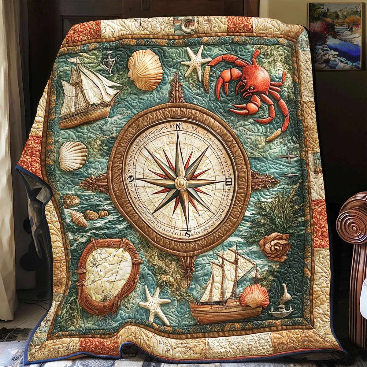 Rynx | Compass In The Ocean Quilt