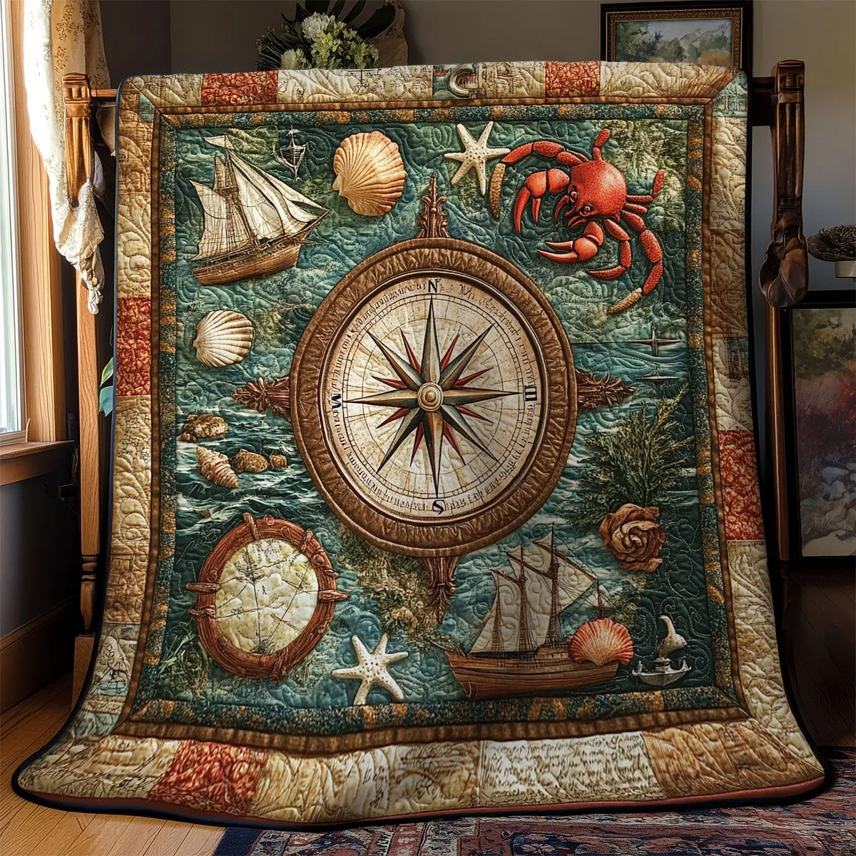 Rynx | Compass In The Ocean Quilt
