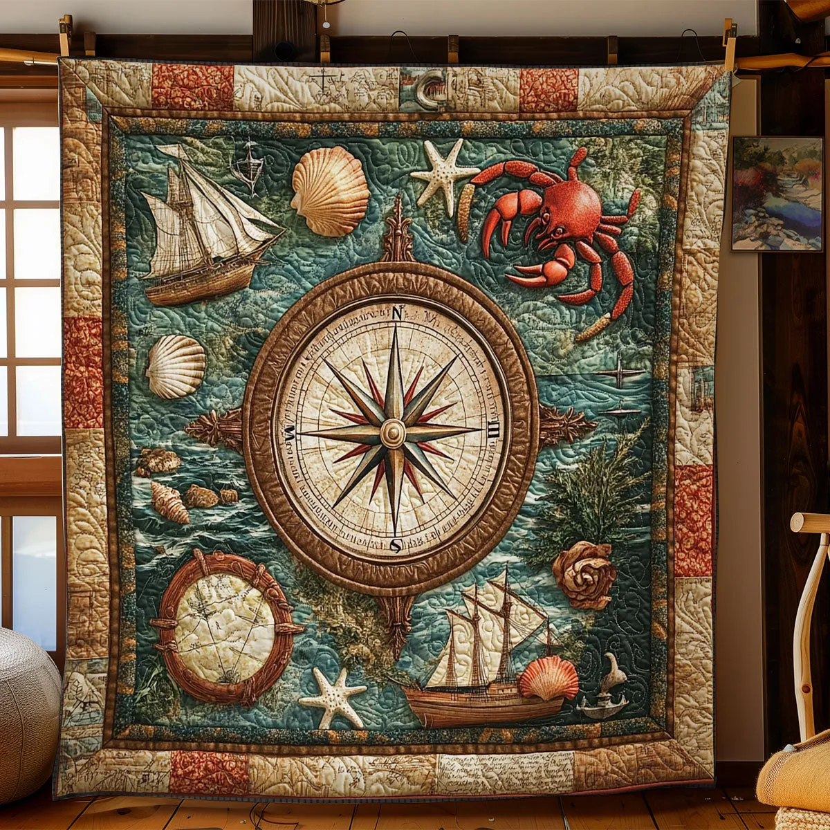 Rynx | Compass In The Ocean Quilt