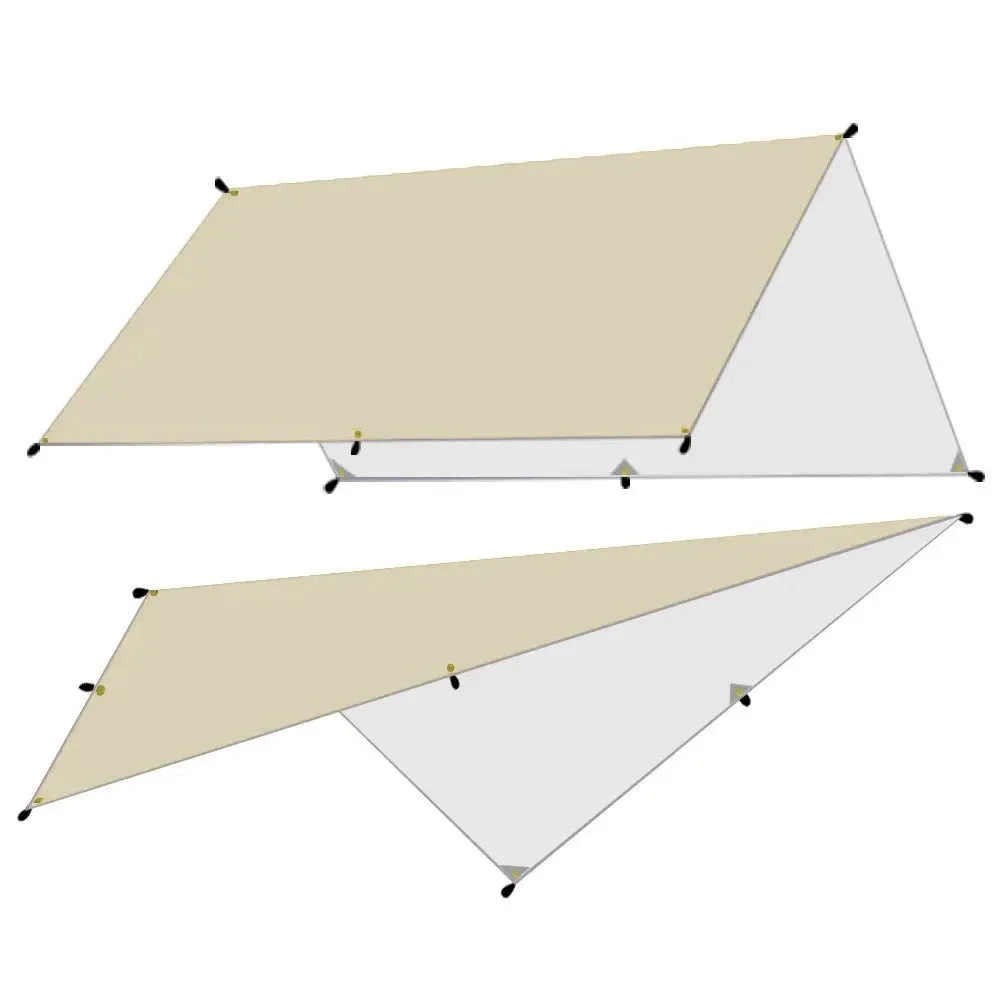 SDJMa Camping Hammock Tarp with Storage Bag & Ropes & Ground Nail Set.