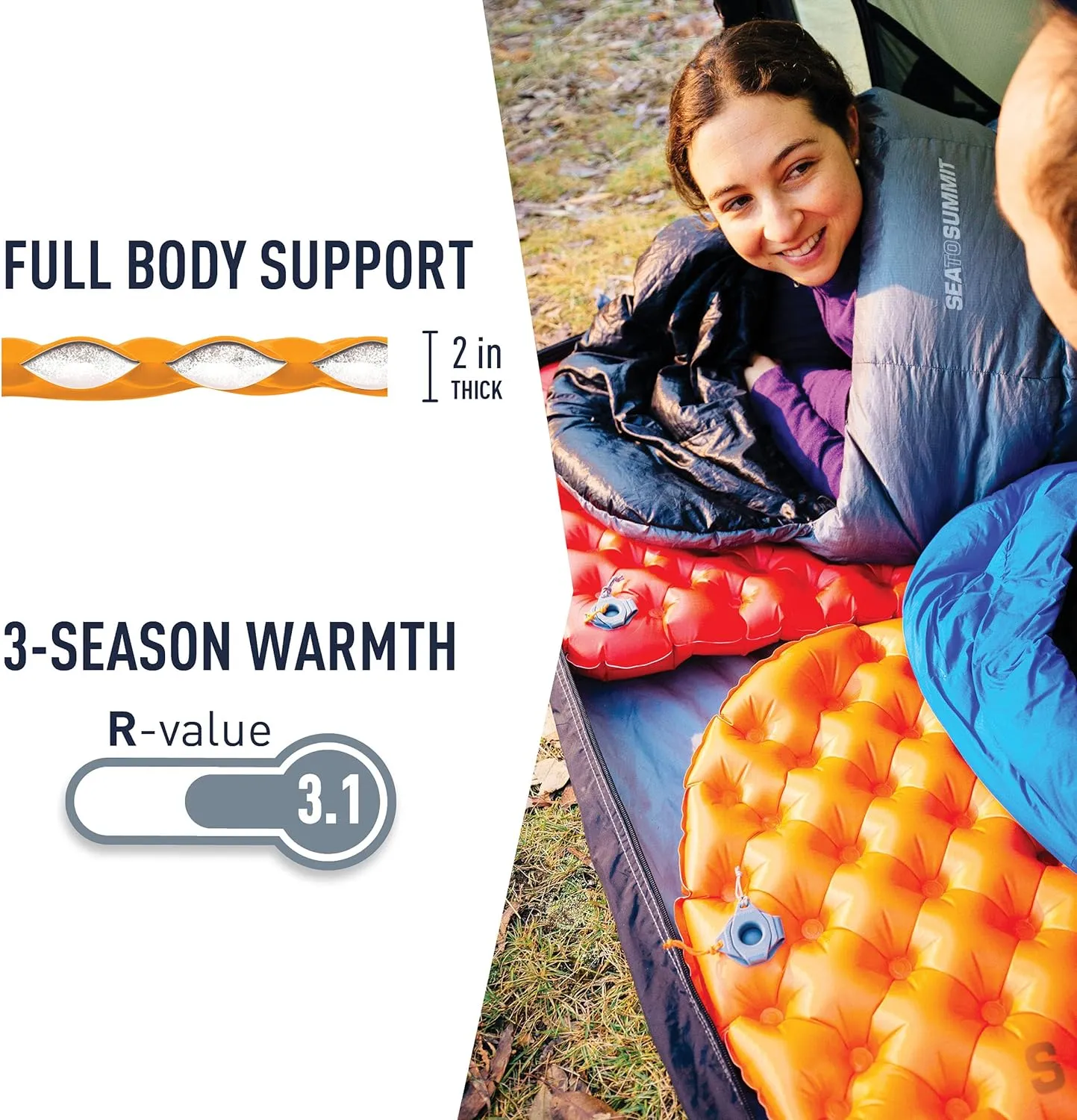 Sea to Summit Ultralight Insulated Backpacking Sleeping Pad, Small (66 x 21.5 x 2 inches)
