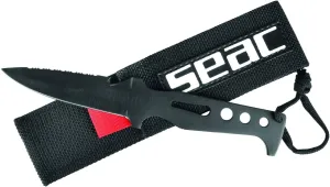 Seac Tajaman 95 mm Diving Knife for Spearfishing and Diving in Stainless Steel Teflon, 95 mm, Black, one Size