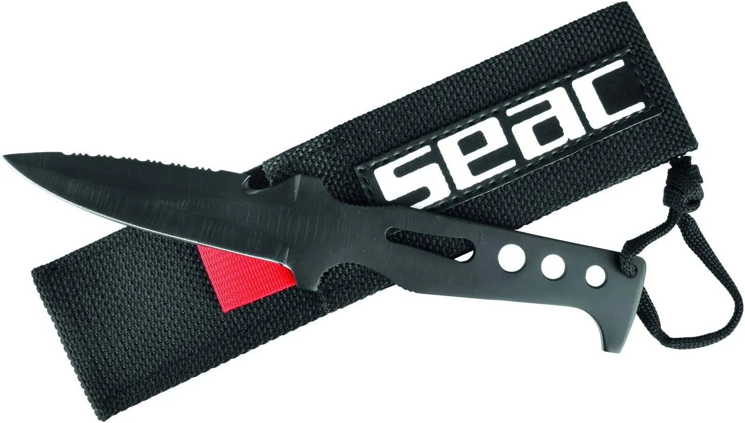 Seac Tajaman 95 mm Diving Knife for Spearfishing and Diving in Stainless Steel Teflon, 95 mm, Black, one Size