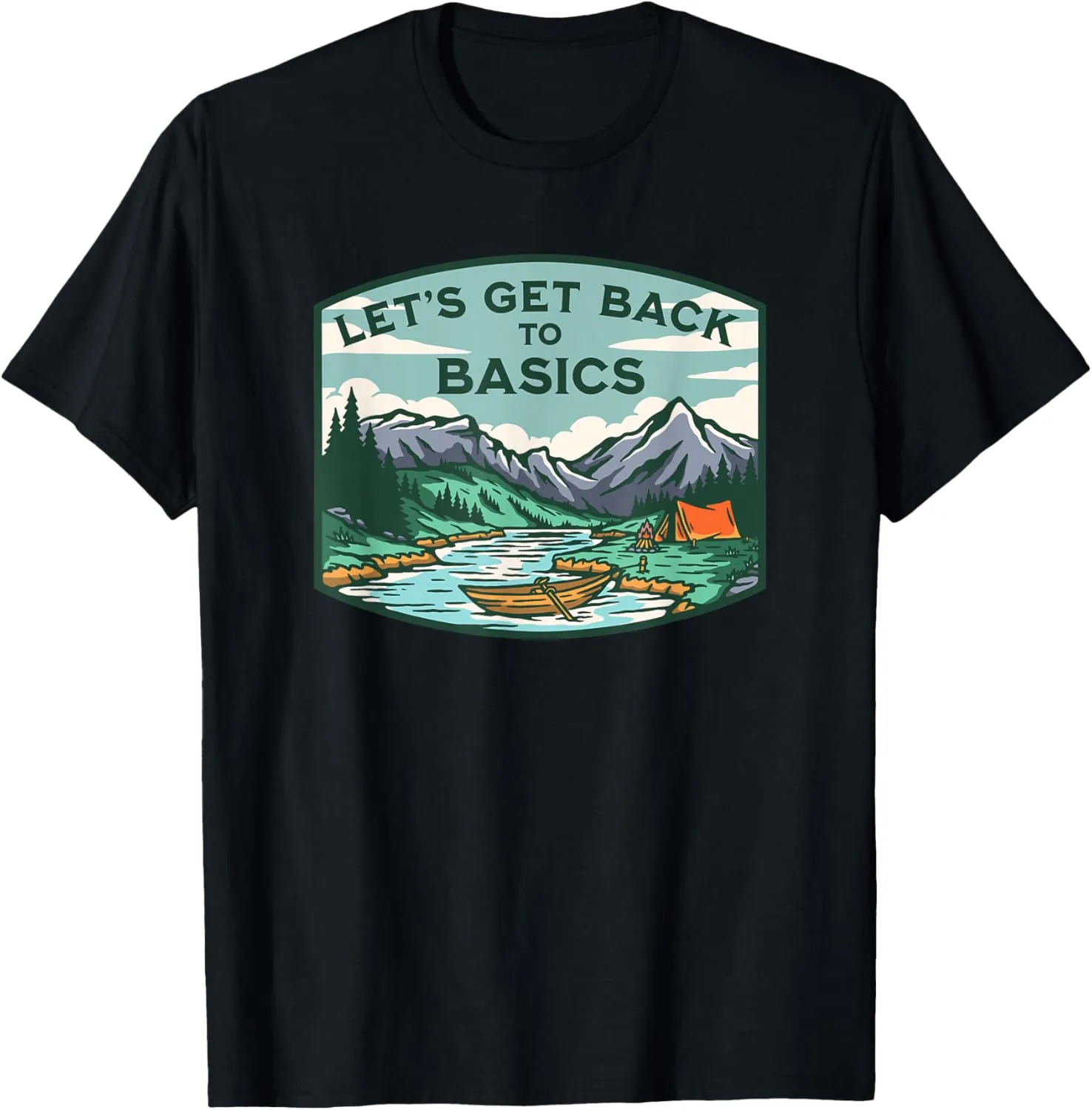 Serene Camping Lakeside Design For Nature Lovers T-Shirt