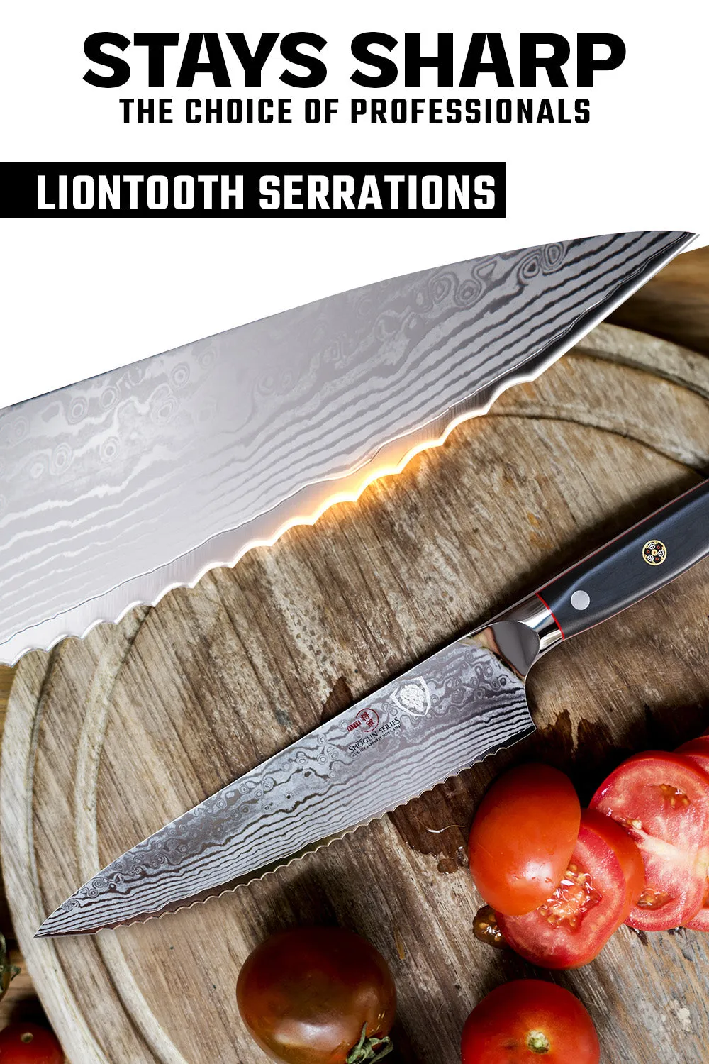 Serrated Chef's Knife 7.5" | Shogun Series | ELITE | Dalstrong ©