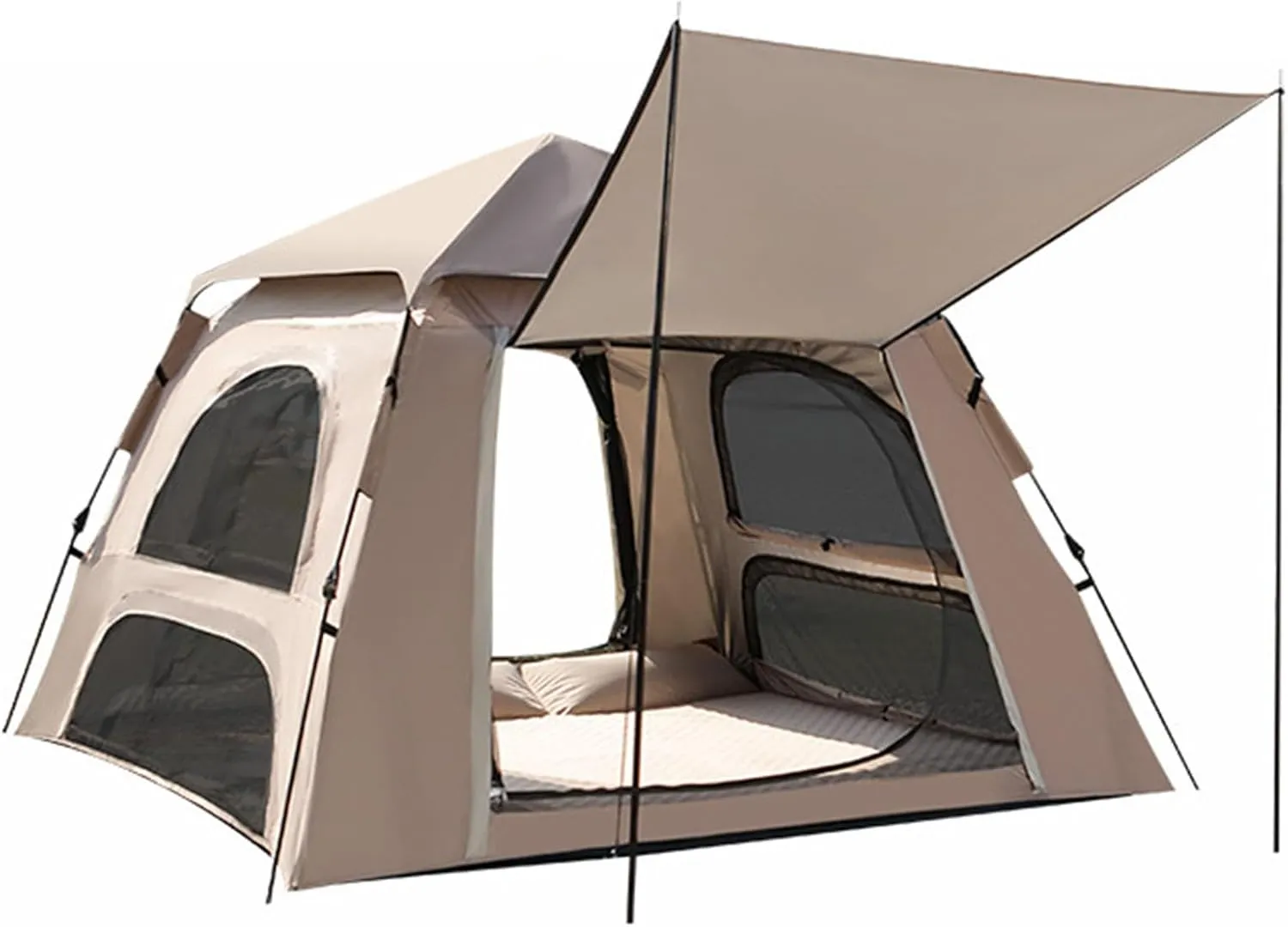 SFKLYU Instant Tents for Camping 3/4 Person Pop Up Tent Waterproof Easy Setup Camping Tent Backpack Double Layer Camping Tents