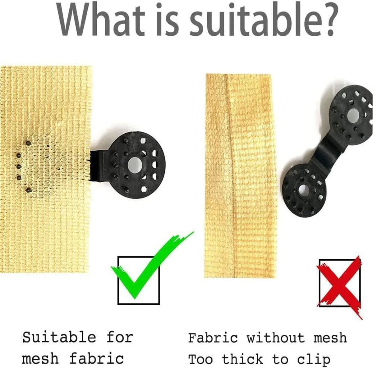 Shade Cloth Heavy Duty Lock Grip, Shade Cloth Plastic Clips, Windproof Awning Clamp Grip, Greenhouse Shade Cloth Fix Clamp,Tarp Clips Heavy Duty Lock Grip，Available in Three Colors (Black,100 Pcs)