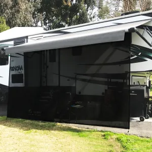 Shadeidea RV Awning Sun Shade Screen for Awning - 9' X 20' 5'' Black Mesh Sunshade Motorhome Camping Trailer UV Sunblocker Canopy Sunscreen - Offer 3 Year Warranty