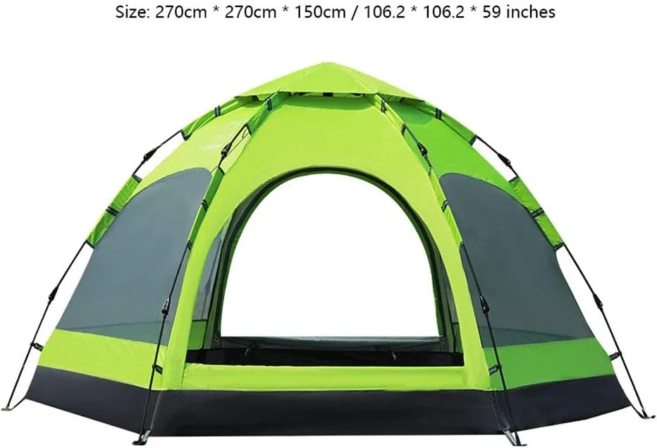 SHQ Tent 6-9 Person Hexagon Mongolian Yurt Tent Rainproof Anti-UV Breathable Double Layer Camping Tent for Outdoor Camping Yurt (Color : Royal Blue)