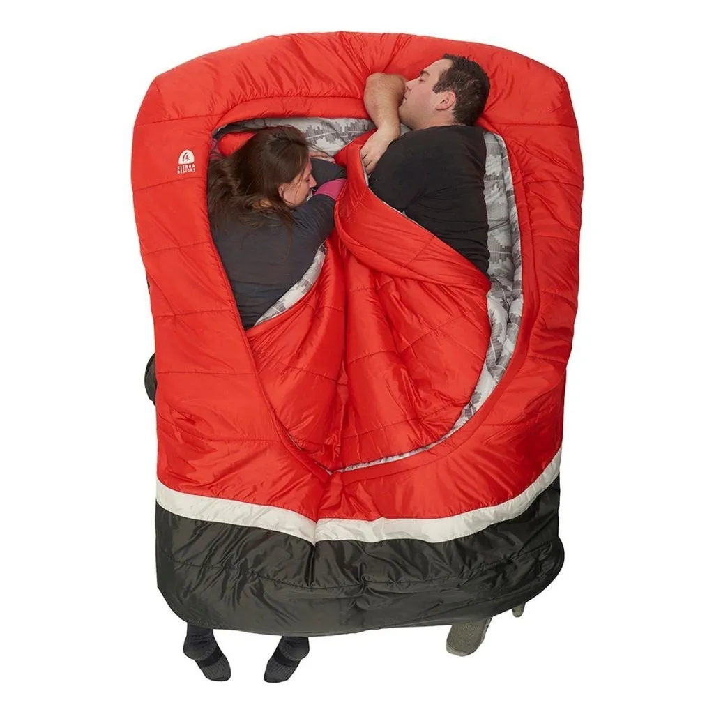 Sierra Designs Frontcountry Bed 20F 0° Degree Queen Synthetic Sleeping Bag - Red/Grey