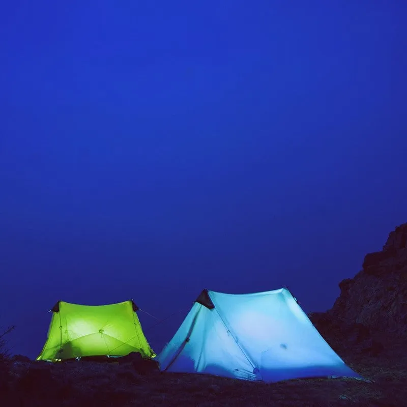 Silicon coated double tip single tip pole less tent rainproof