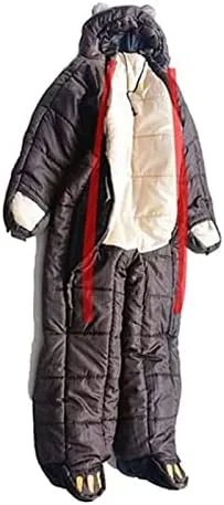 Single Sleeping Bag Lightweight Mummy Double Zipper Adult Sleeping Bag with Arm Legs, Outdoor Adventure & Survival Essentials,L