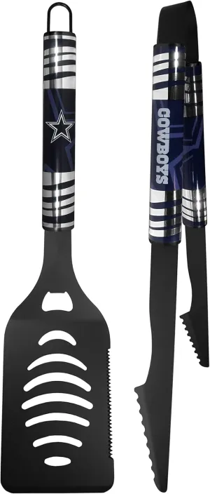 Siskiyou Sports NFL Dallas Cowboys 2 pc Black Tailgate BBQ Set, One Size, Black