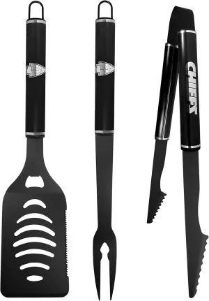 Siskiyou Sports NFL Kansas City Chiefs 3 pc Monochromatic BBQ Set, Black,One Size