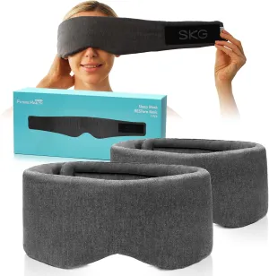 Sleep Mask,Eye Mask Wrap-Around Design, Light Shading, Breathable Fabric, Adjustable, Lightweight, Sturdy Stitching…