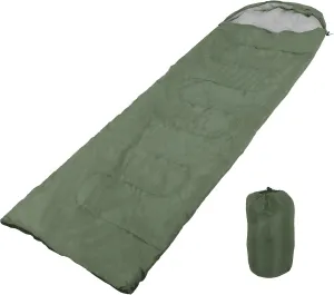 Sleeping Bag Cold Warm Weather Backpacking Bags Weather Sleeping Bag Lightweight Stuff Sack for Indoor Outdoor (OD Green)