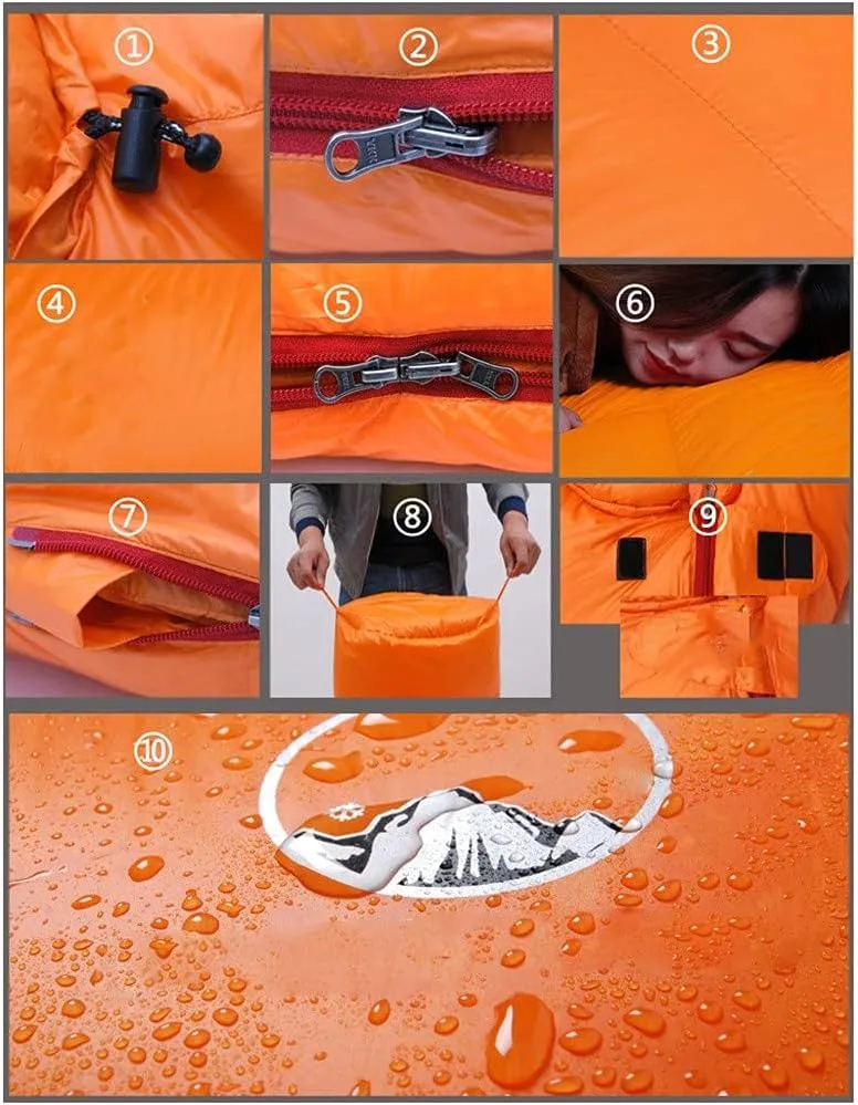 Sleeping Bag for Adults Degree Cold Weather Sleeping Bags in 4 Seasons Lightweight and Warm Mummy Sleeping Bag for Camping Backpacking and Hiking