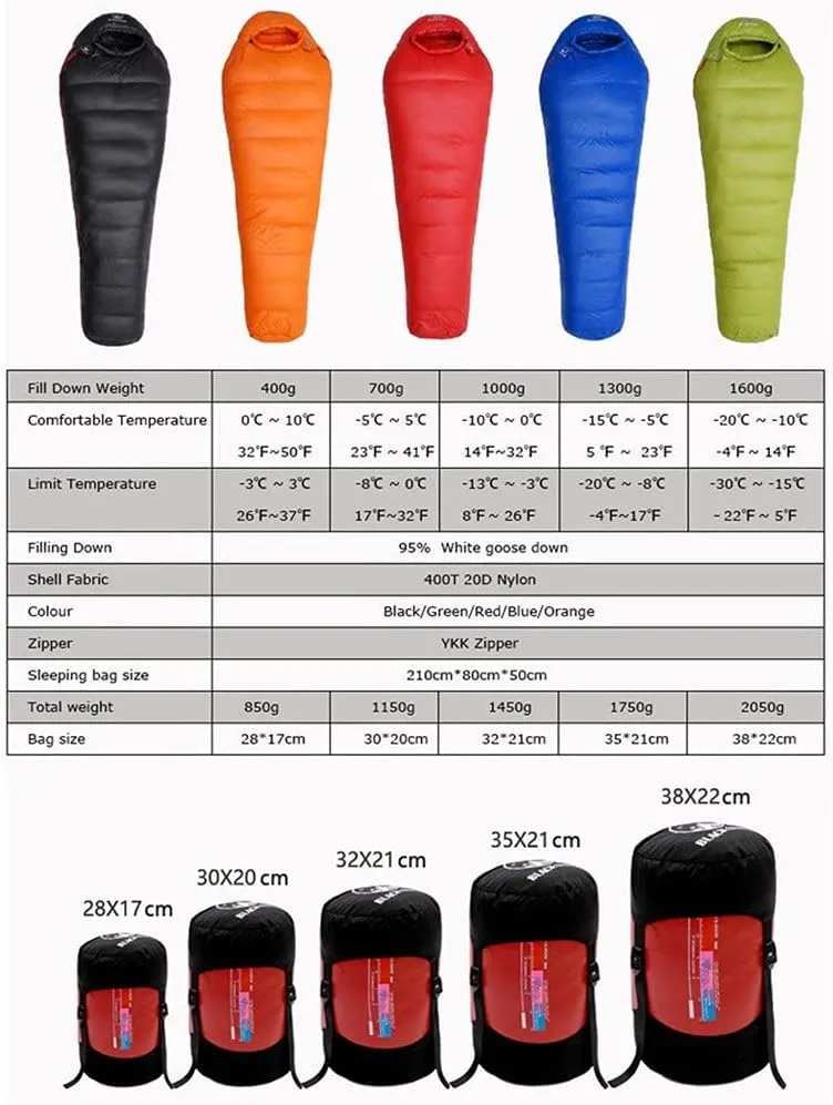 Sleeping Bag for Adults Degree Cold Weather Sleeping Bags in 4 Seasons Lightweight and Warm Mummy Sleeping Bag for Camping Backpacking and Hiking