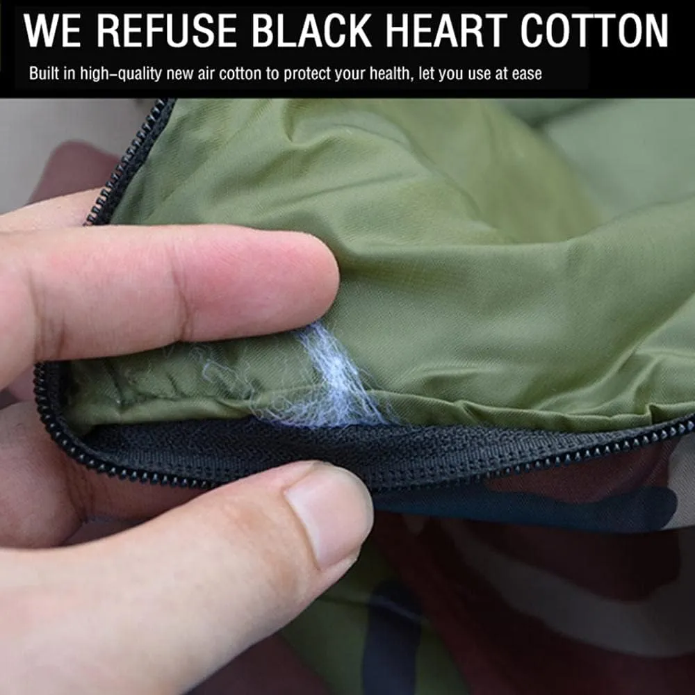Sleeping Bag for Adults, Envelope Compact Outdoor Sleeping Bags, with Compression Sack, for Adults & Kids -Indoor & Outdoor, Camping, Backpacking, Hiking-1kg_Digital Camouflage Super