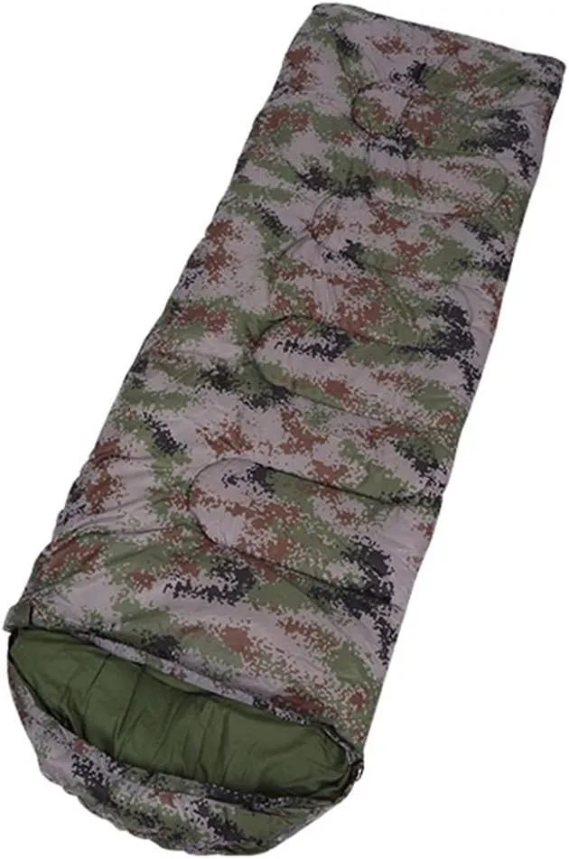Sleeping Bag for Adults, Envelope Compact Outdoor Sleeping Bags, with Compression Sack, for Adults & Kids -Indoor & Outdoor, Camping, Backpacking, Hiking-1kg_Digital Camouflage Super