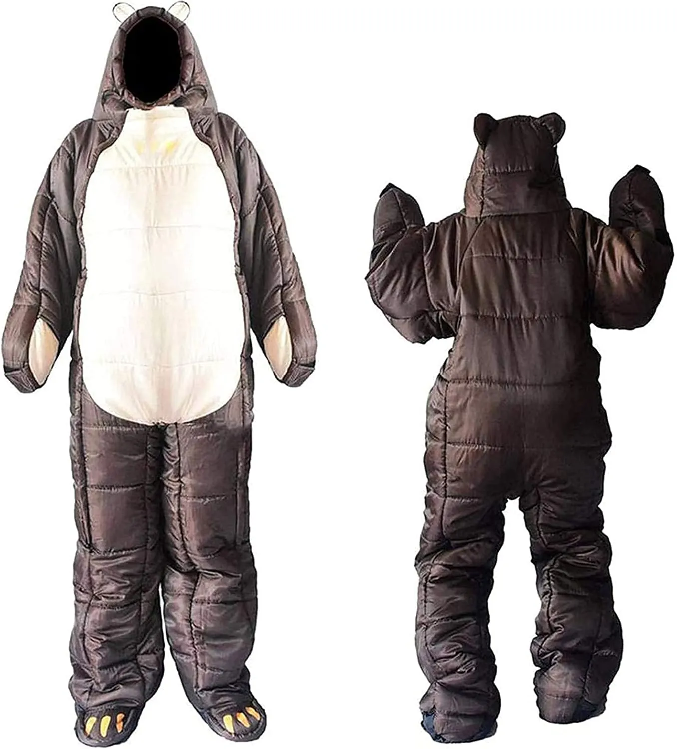 Sleeping Bag Humanoid Sleeping Bag with Thickened Warm Liner Lightweight Waterproof Sleeping Bags with Zippered Holes for Arms and Feet