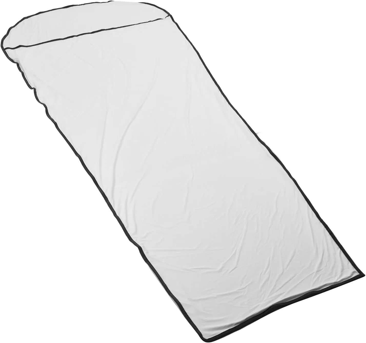 Sleeping Bag Liner, High Stretch Silky Polyester Fabric Skin Friendly Self Tan Sleep Sack, Comfortable Breathable Camping Sleeping Bags, for Outdoor, Camping(White)