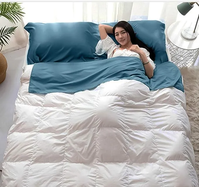 Sleeping Bag Liner Lightweight Compact Sleeping Bag Sack Portable Clean Travel Sheet Camping Sleep Sheet for Backpacking Hotel Hiking