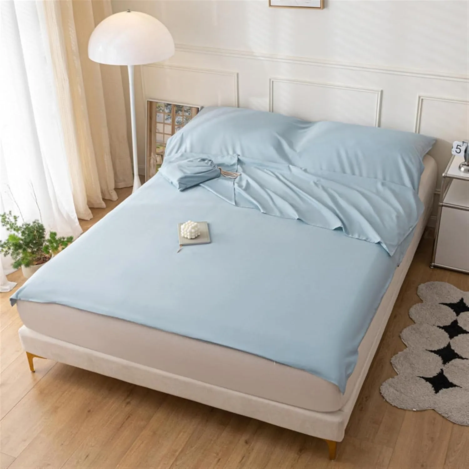 Sleeping Bag Liner Lightweight Portable Sleeping Sheet Dirt-Proof Compact Travel Camping Sheet for Outdoor Travel Hiking Hotels