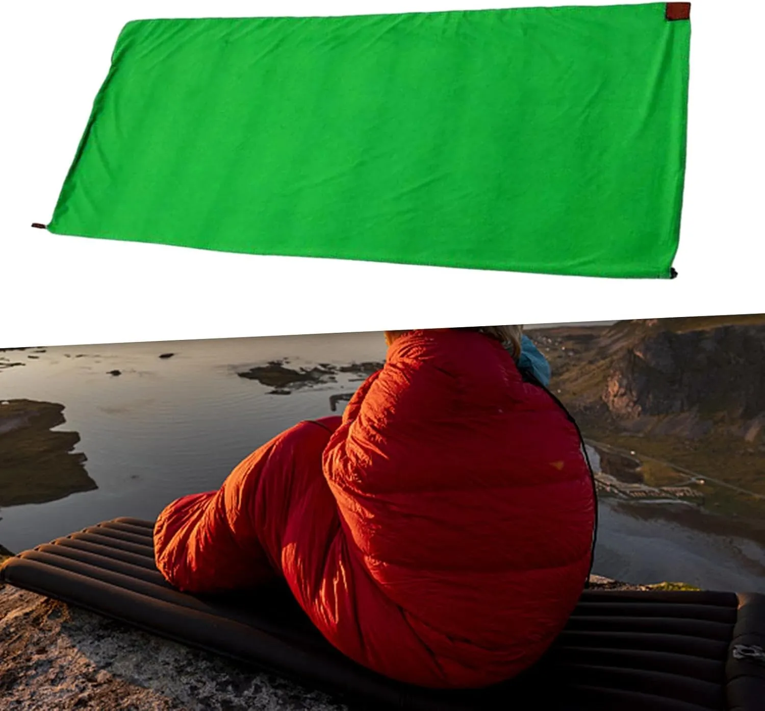 Sleeping Bag Liner with Zipper for Outdoor Use