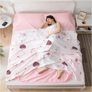 Sleeping Bag Liners Compact Cotton Sleeping Bag Liner, Outdoor Camping Travel Single Double Sleeping Bag, for Hotel Dustproof Sheets, Machine Washable (Size : 200x210cm/78.74x82.67in)